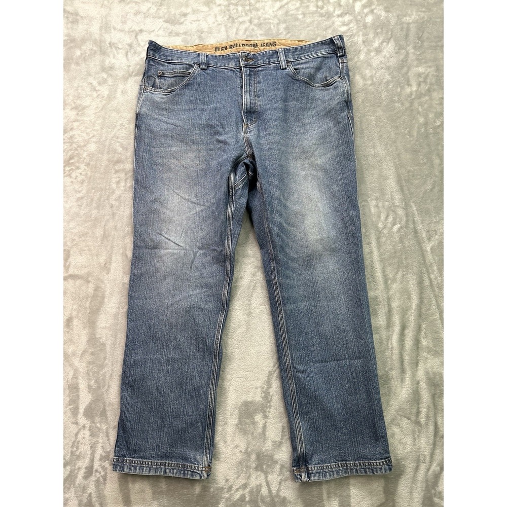 Duluth Trading Jeans Mens Sz 40x32 Blue Relaxed Flex Ballroom Straight Leg Guys